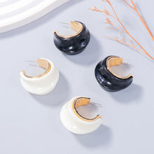 Load image into Gallery viewer, Alloy Drip Oil C-Hoop Earrings