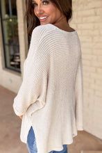 Load image into Gallery viewer, Side Slit V-Neck Long Sleeve Top