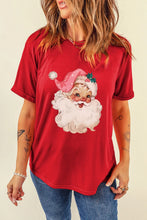 Load image into Gallery viewer, Santa Round Neck Short Sleeve T-Shirt