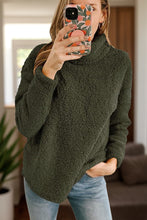 Load image into Gallery viewer, Fuzzy Turtleneck Long Sleeve Sweatshirt