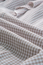 Load image into Gallery viewer, Ruffled Plaid Notched Flounce Sleeve Shirt