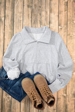 Load image into Gallery viewer, Half Zip Long Sleeve Sweatshirt