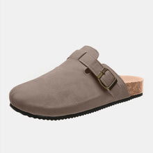 Load image into Gallery viewer, Suede Closed Toe Buckle Slide