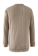 Load image into Gallery viewer, Full Size Textured Open Front Long Sleeve Cardigan