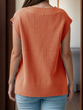 Load image into Gallery viewer, V-Neck Cap Sleeve Knit Vest