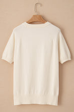 Load image into Gallery viewer, Daisy Round Neck Short Sleeve Knit Top