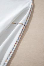 Load image into Gallery viewer, Rainbow Trim Round Neck Long Sleeve Sweatshirt