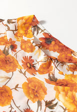 Load image into Gallery viewer, Printed Mock Neck Flare Sleeve Top