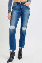 Load image into Gallery viewer, RISEN Full Size High Rise Distressed Crop Straight Jeans