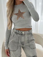 Load image into Gallery viewer, Devine Star Round Neck Long Sleeve T-Shirt