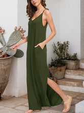 Load image into Gallery viewer, Slit Scoop Neck Sleeveless Dress