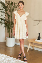 Load image into Gallery viewer, ADORA Tie Back V-Neck Ruffle Sleeve Dress