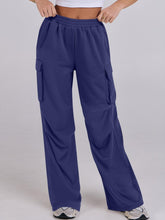 Load image into Gallery viewer, Elastic Waist Wide Leg Pants with Pockets