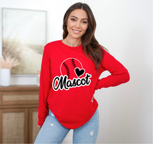 Load image into Gallery viewer, Custom "Mascot" Heart Softball Sweatshirt
