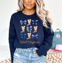 Load image into Gallery viewer, Preppy Coquette West Virginia tee/sweatshirt