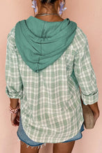 Load image into Gallery viewer, Drawstring Button Up Hooded Jacket