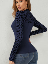 Load image into Gallery viewer, Heart Mock Neck Long Sleeve T-Shirt