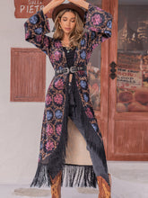 Load image into Gallery viewer, Fringe Open Front Long Sleeve Cardigan