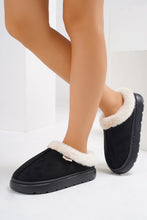 Load image into Gallery viewer, Furry Round Toe Platform Slippers
