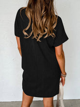 Load image into Gallery viewer, Round Neck Short Sleeve Mini Dress