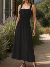 Load image into Gallery viewer, Frill Square Neck Wide Strap Dress