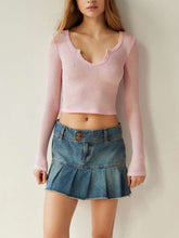 Load image into Gallery viewer, Notched Long Sleeve T-Shirt