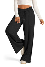 Load image into Gallery viewer, Drawstring Elastic Waist Wide Leg Pants