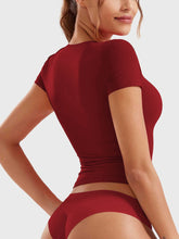 Load image into Gallery viewer, Lovelet Half Zip Short Sleeve T-Shirt