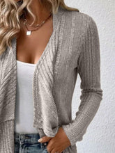 Load image into Gallery viewer, Full Size Open Front Long Sleeve Cardigan