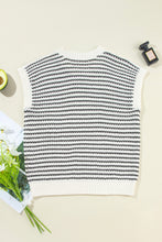 Load image into Gallery viewer, Striped Round Neck Sweater Vest