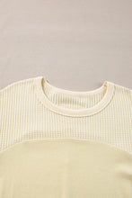 Load image into Gallery viewer, Waffle-Knit Round Neck Long Sleeve Top