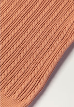 Load image into Gallery viewer, Cable Knit Round Neck Flounce Sleeve Sweater