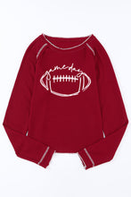 Load image into Gallery viewer, Football Round Neck Long Sleeve Sweatshirt