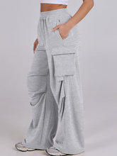Load image into Gallery viewer, Elastic Waist Wide Leg Pants with Pockets