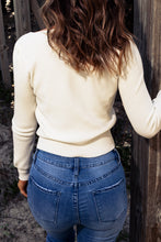 Load image into Gallery viewer, Ruched Sweetheart Neck Long Sleeve Sweater