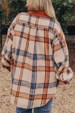 Load image into Gallery viewer, Plus Size Plaid Button Down Jacket