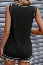 Load image into Gallery viewer, Contrast Stitching Round Neck Tank
