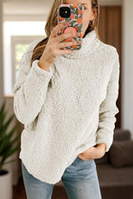 Load image into Gallery viewer, Fuzzy Turtleneck Long Sleeve Sweatshirt