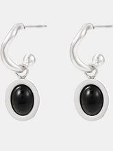 Load image into Gallery viewer, Stainless Steel Oval Drop Earrings