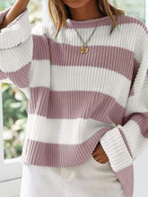 Load image into Gallery viewer, Round Neck Long Sleeve Sweater