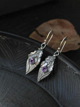 Load image into Gallery viewer, Alloy Rhinestone Leaf Shape Earrings