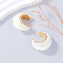 Load image into Gallery viewer, Alloy Drip Oil C-Hoop Earrings