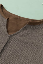 Load image into Gallery viewer, Color Block Notched Long Sleeve Blouse