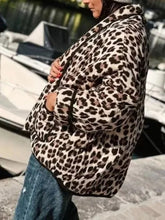 Load image into Gallery viewer, Leopard Open Front Long Sleeve Outerwear