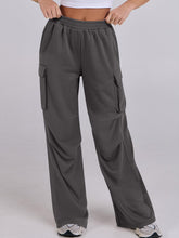 Load image into Gallery viewer, Elastic Waist Wide Leg Pants with Pockets