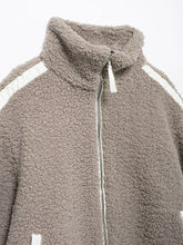 Load image into Gallery viewer, Zip Up Turtleneck Long Sleeve Plush Jacket