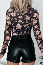 Load image into Gallery viewer, Floral Mock Neck Long Sleeve Blouse