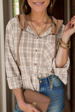 Load image into Gallery viewer, Drawstring Button Up Hooded Jacket