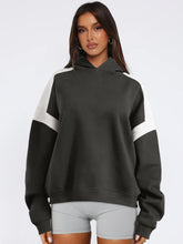 Load image into Gallery viewer, Contrast Dropped Shoulder Long Sleeve Hoodie
