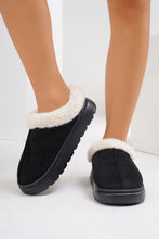 Load image into Gallery viewer, Furry Round Toe Platform Slippers